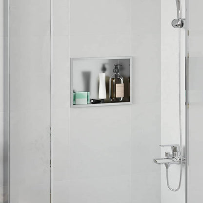 Shower Niche Silver 30 x 20 x 9.5 cm Stainless Steel