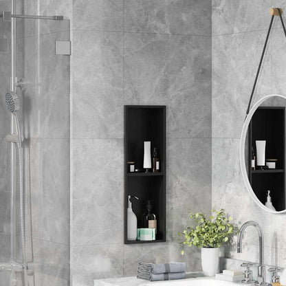 Shower Niche Black 60 x 20 x 9.5 cm Stainless Steel