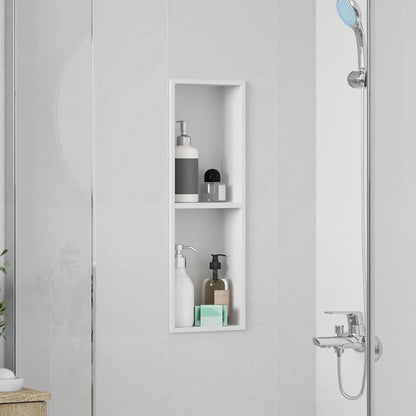Shower Niche White 60 x 20 x 9.5 cm Stainless Steel