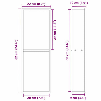 Shower Niche White 60 x 20 x 9.5 cm Stainless Steel