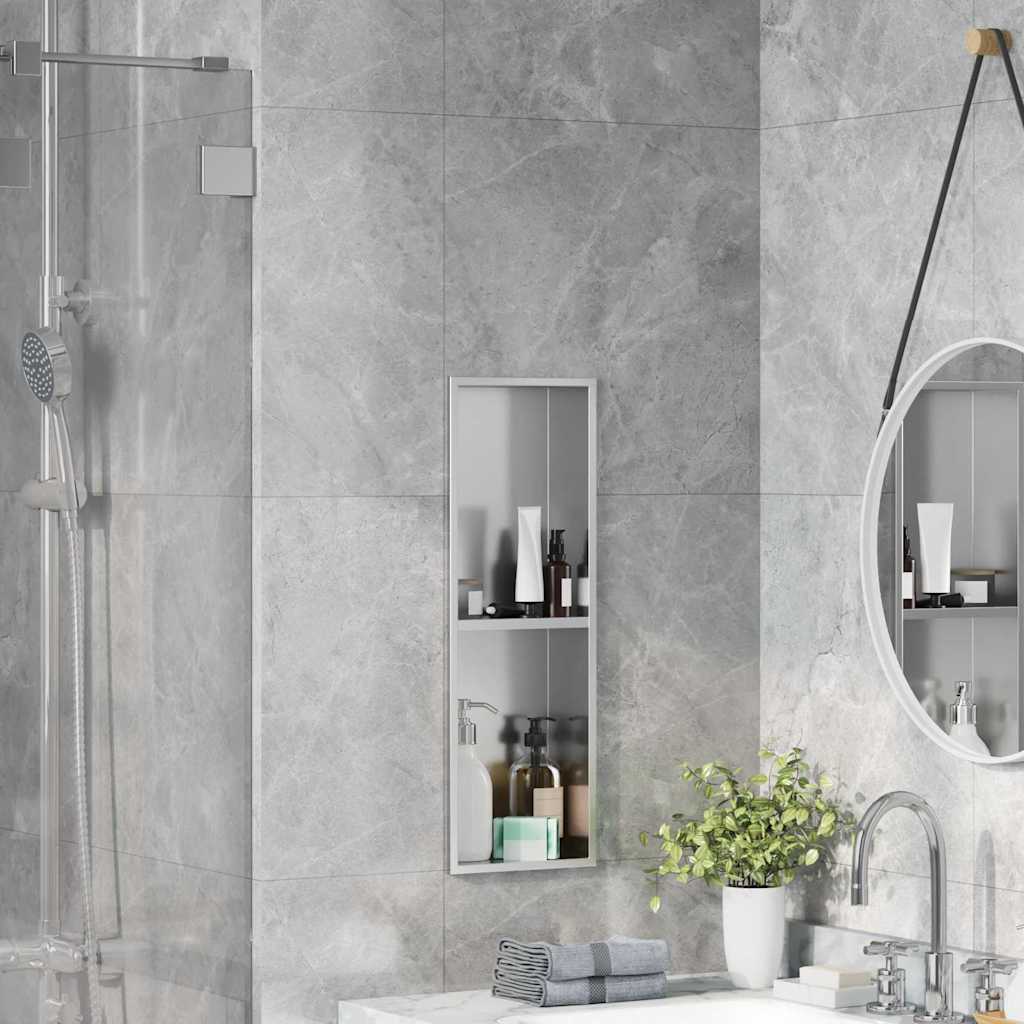 Shower Niche Silver 60 x 20 x 9.5 cm Stainless Steel