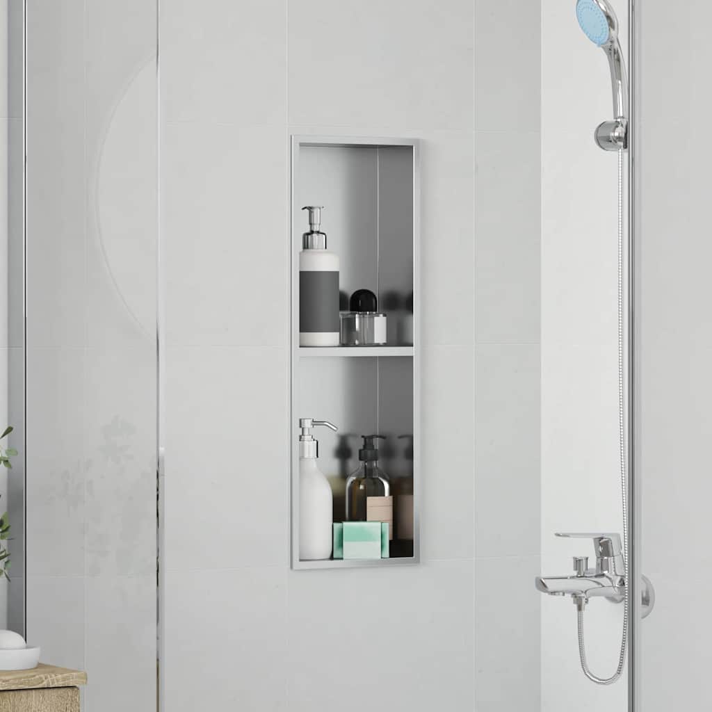 Shower Niche Silver 60 x 20 x 9.5 cm Stainless Steel