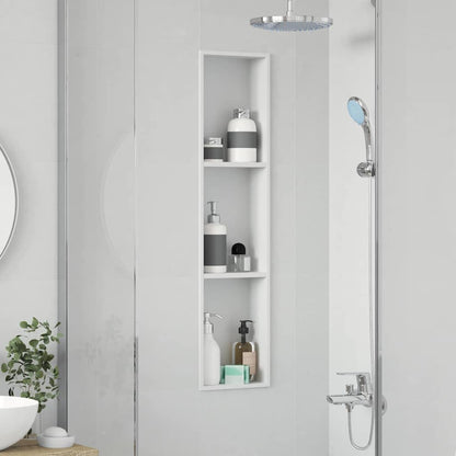 Shower Niche White 90 x 20 x 9.5 cm Stainless Steel