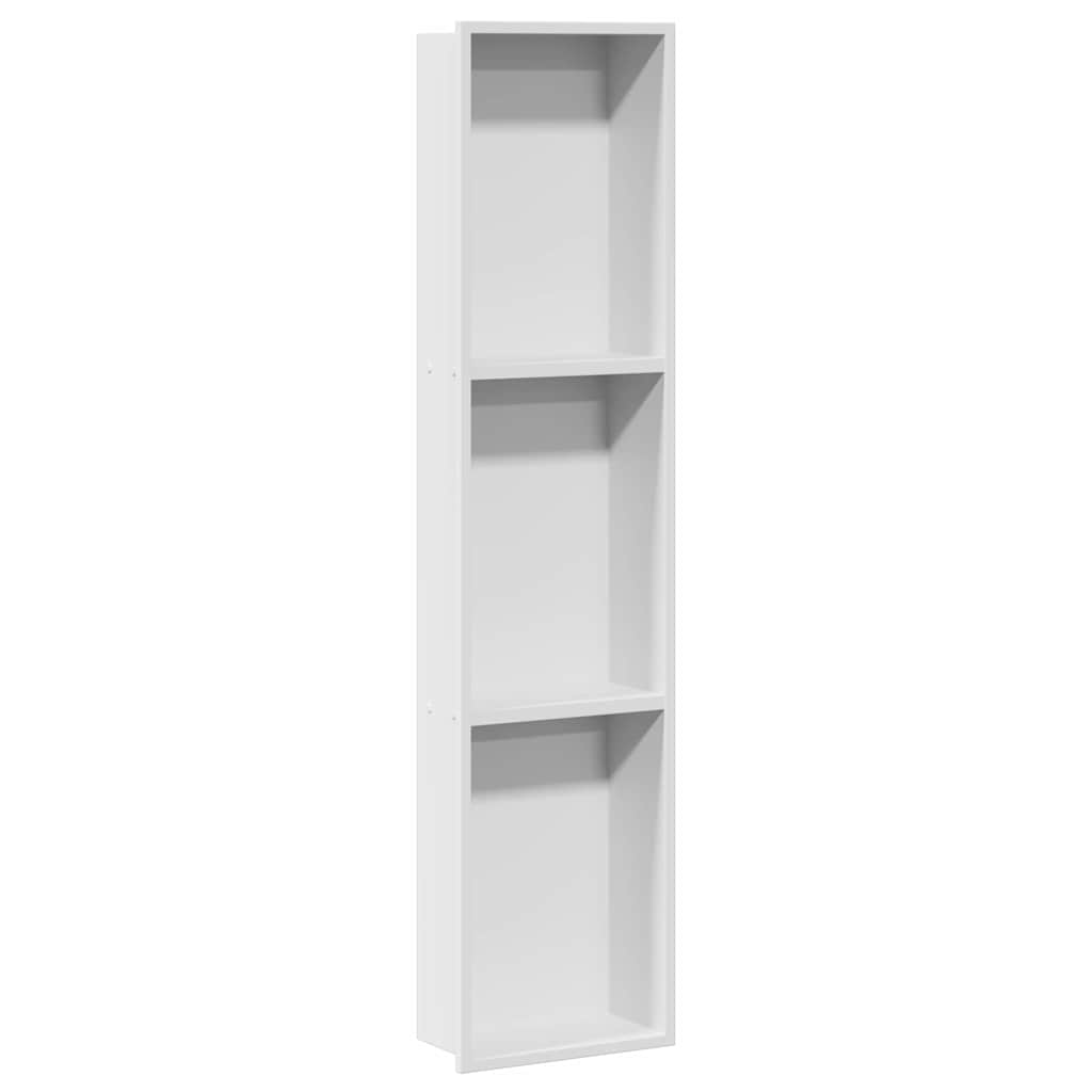 Shower Niche White 90 x 20 x 9.5 cm Stainless Steel