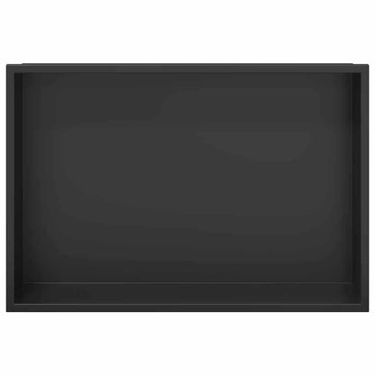 Shower Niche Black 45 x 30 x 9.5 cm Stainless Steel