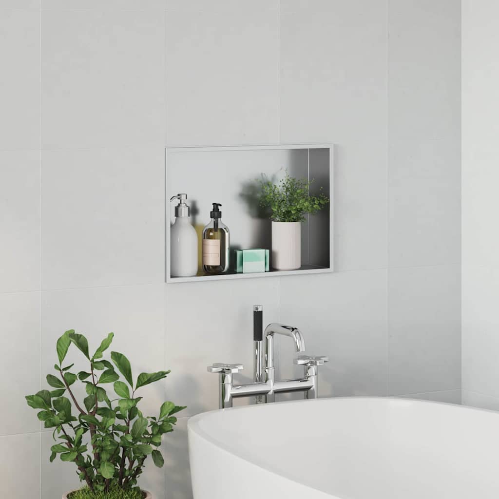 Shower Niche Silver 45 x 30 x 9.5 cm Stainless Steel