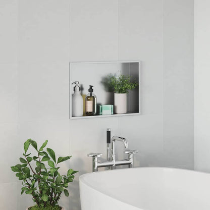 Shower Niche Silver 45 x 30 x 9.5 cm Stainless Steel