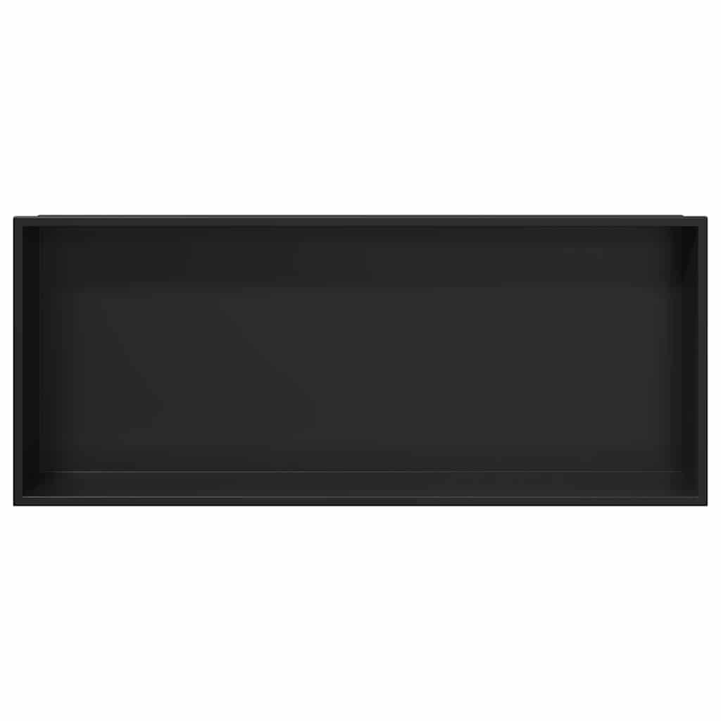 Shower Niche Black 75 x 30 x 9.5 cm Stainless Steel