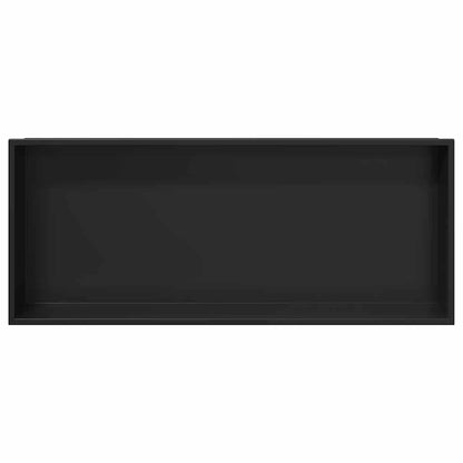 Shower Niche Black 75 x 30 x 9.5 cm Stainless Steel