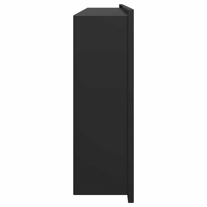 Shower Niche Black 75 x 30 x 9.5 cm Stainless Steel