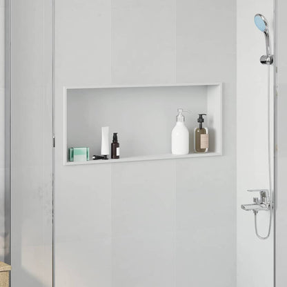 Shower Niche White 75 x 30 x 9.5 cm Stainless Steel