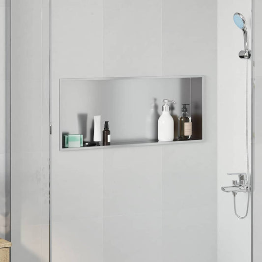 Shower Niche Silver 75 x 30 x 9.5 cm Stainless Steel