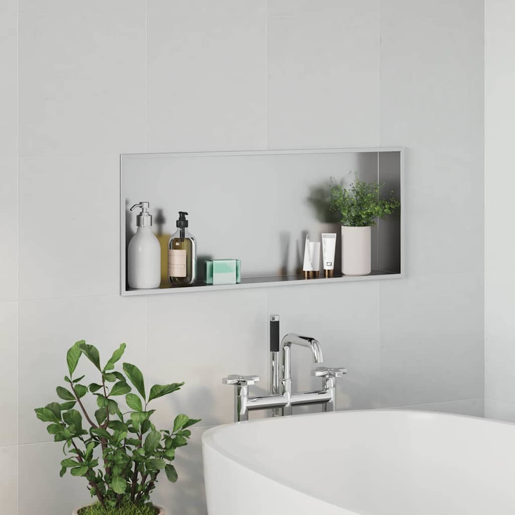 Shower Niche Silver 75 x 30 x 9.5 cm Stainless Steel