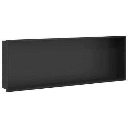 Shower Niche Black 90 x 30 x 9.5 cm Stainless Steel