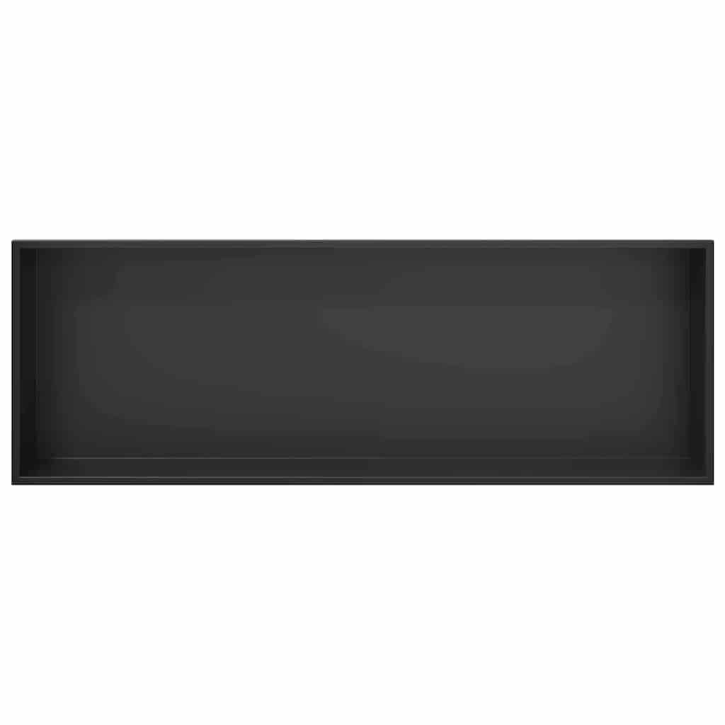 Shower Niche Black 90 x 30 x 9.5 cm Stainless Steel