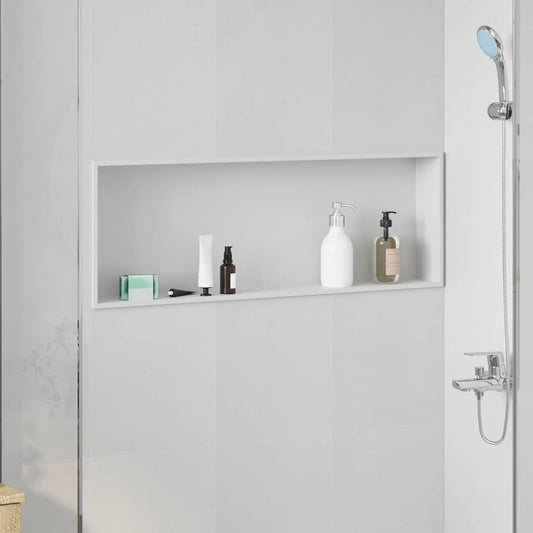 Shower Niche White 90 x 30 x 9.5 cm Stainless Steel