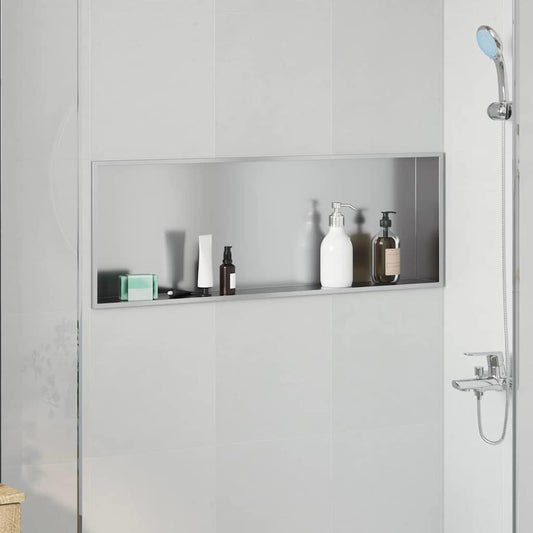 Shower Niche Silver 90 x 30 x 9.5 cm Stainless Steel