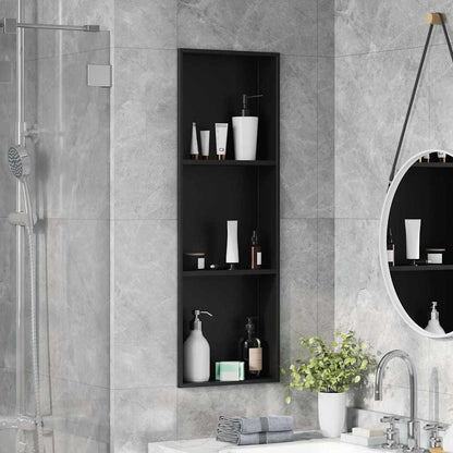 Shower Niche Black 90 x 30 x 9.5 cm Stainless Steel