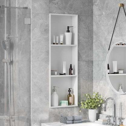 Shower Niche White 90 x 30 x 9.5 cm Stainless Steel
