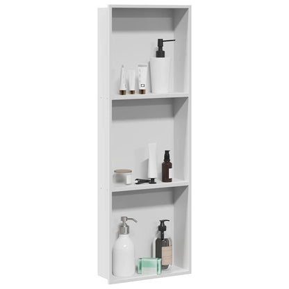 Shower Niche White 90 x 30 x 9.5 cm Stainless Steel