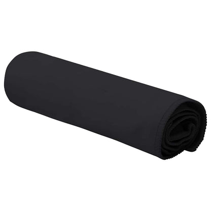 Sports Towels 2 pcs Black 50 x 30 cm Polyester and polyamide