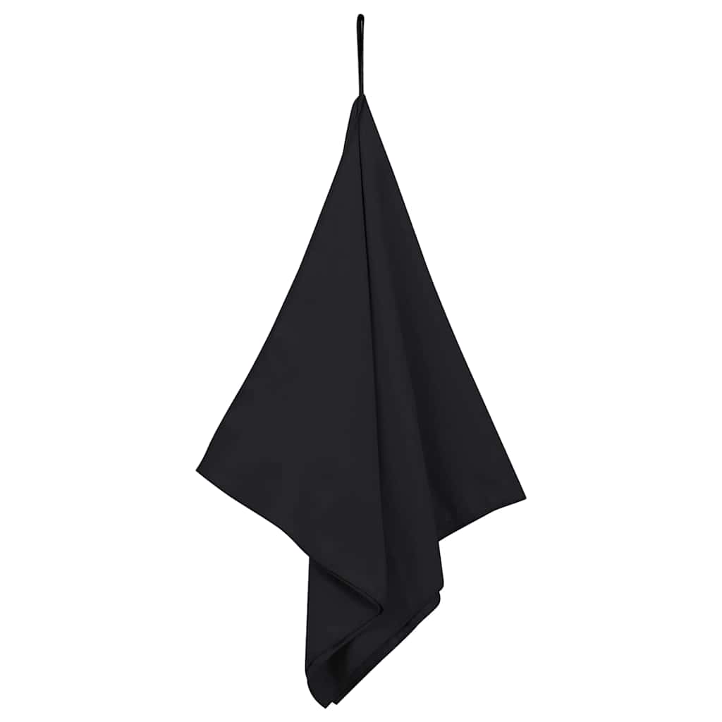 Sports Towels 2 pcs Black 100 x 50 cm Polyester and polyamide