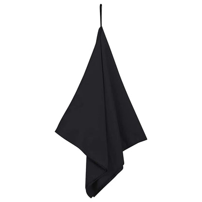 Sports Towels 2 pcs Black 100 x 50 cm Polyester and polyamide