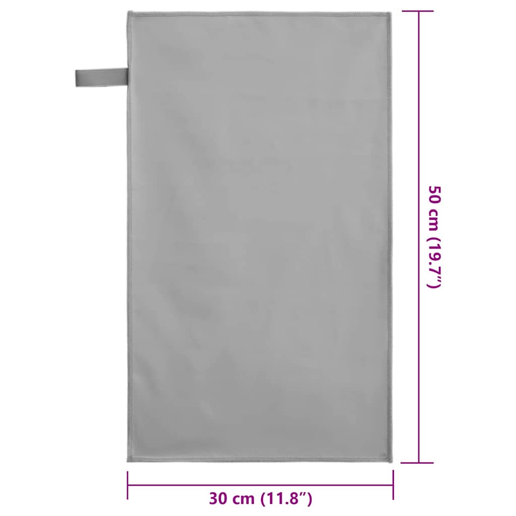 Sports Towels 2 pcs Dark grey 50 x 30 cm