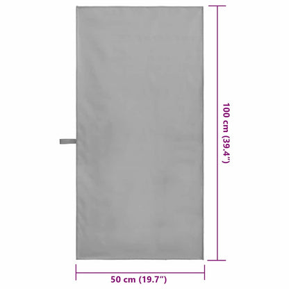 Sports Towels 2 pcs Dark grey 100 x 50 cm