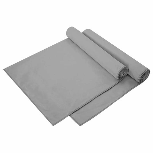 Sports Towels 2 pcs Dark grey 140 x 70 cm