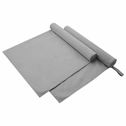 Sports Towels 2 pcs Dark Grey 90 x 180 cm