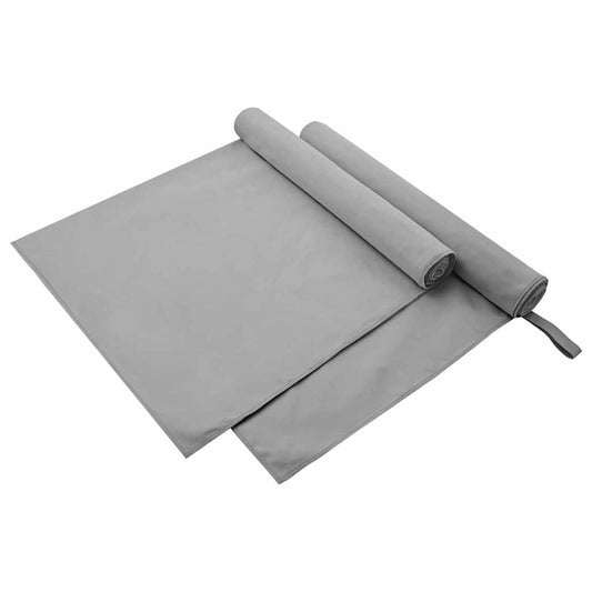 Sports Towels 2 pcs Dark Grey 90 x 180 cm