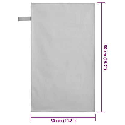 Sports Towels 2 pcs Grey 50 x 30 cm Polyester and polyamide