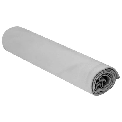 Sports Towels 2 pcs Grey 100 x 50 cm Polyester and polyamide