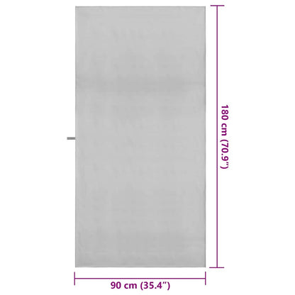 Sports Towels 2 pcs Grey 180 x 90 cm Polyester and polyamide