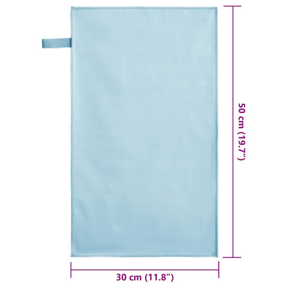 Sports Towels 2 pcs Blue 50 x 30 cm Polyester and polyamide