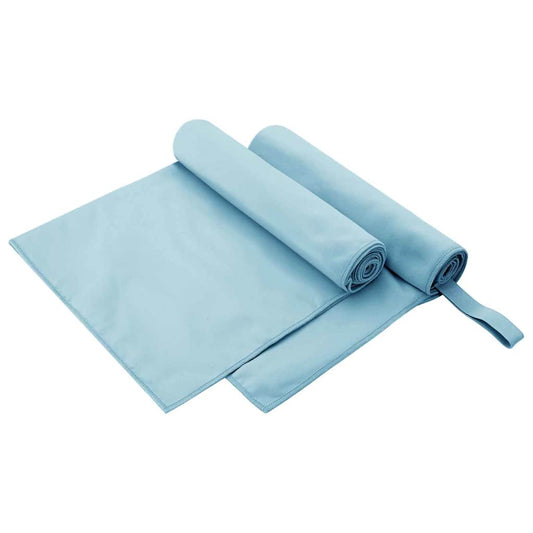 Sports Towels 2 pcs Blue 100 x 50 cm Polyester and polyamide