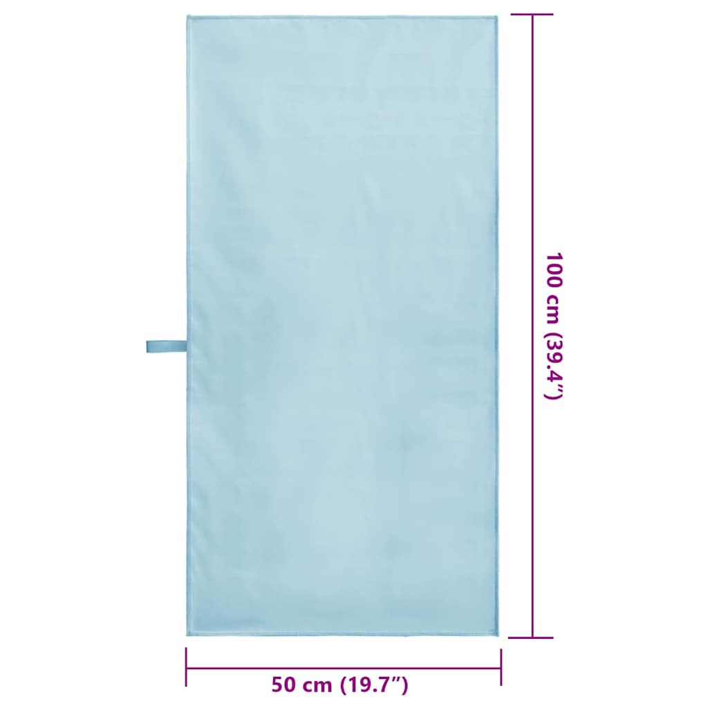 Sports Towels 2 pcs Blue 100 x 50 cm Polyester and polyamide