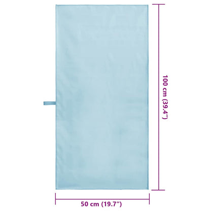 Sports Towels 2 pcs Blue 100 x 50 cm Polyester and polyamide
