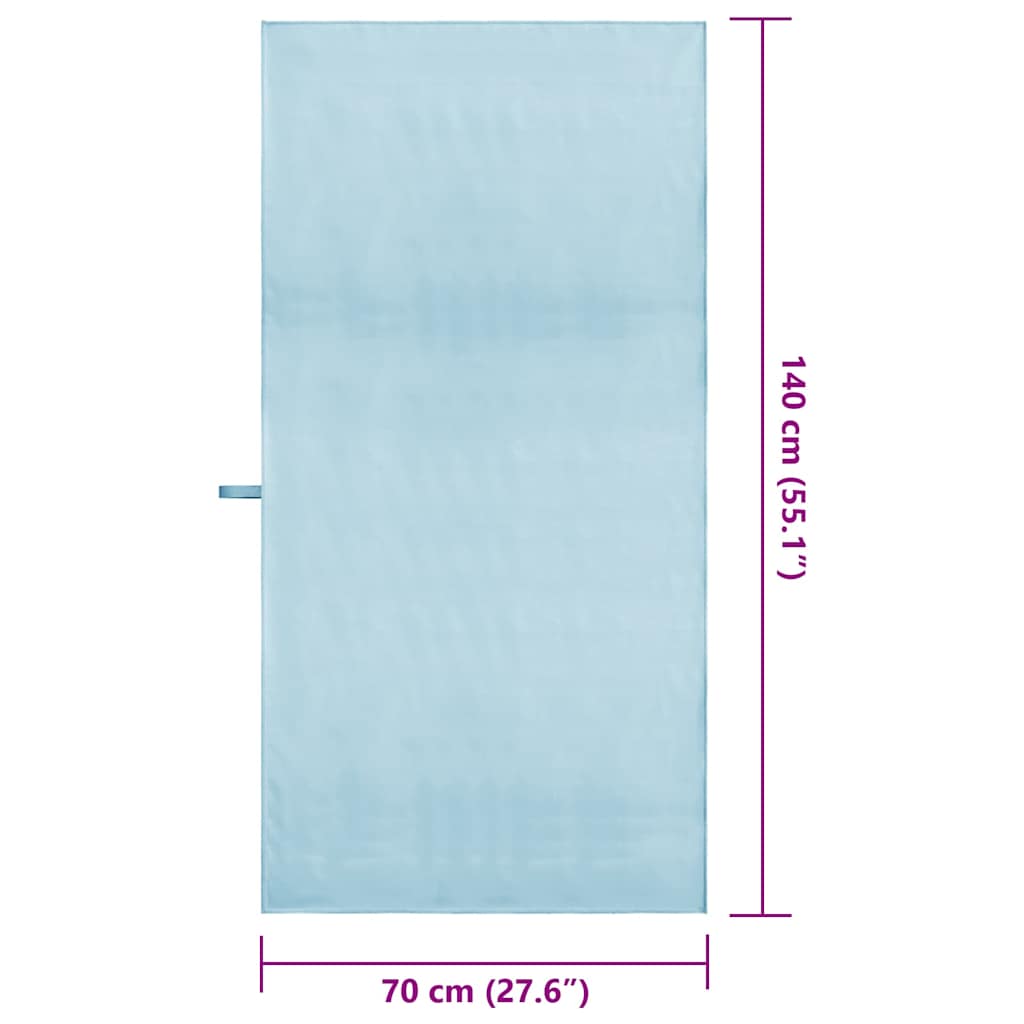 Sports Towels 2 pcs Blue 140 x 70 cm Polyester and polyamide