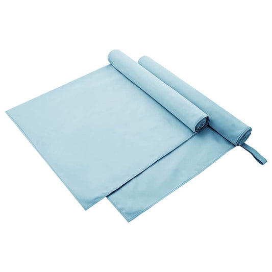 Sports Towels 2 pcs Blue 180 x 90 cm Polyester and polyamide