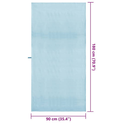 Sports Towels 2 pcs Blue 180 x 90 cm Polyester and polyamide