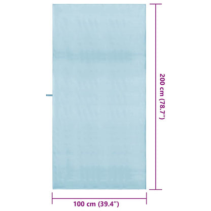 Sports Towels 2 pcs Blue 200 x 100 cm Polyester and polyamide