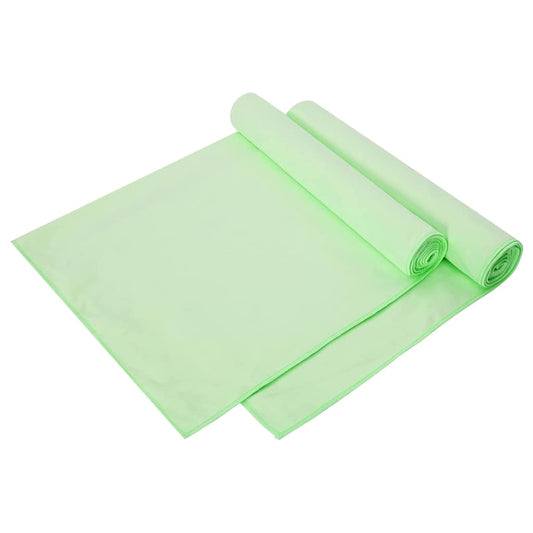 Sports Towels 2 pcs Green 140 x 70 cm Polyester and polyamide