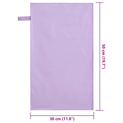Sports Towels 2 pcs Purple 50 x 30 cm Polyester and polyamide