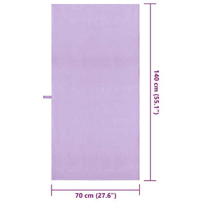 Sports Towels 2 pcs Purple 140 x 70 cm