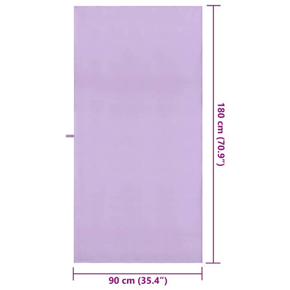 Sports Towels 2 pcs Purple 180 x 90 cm Polyester and polyamide