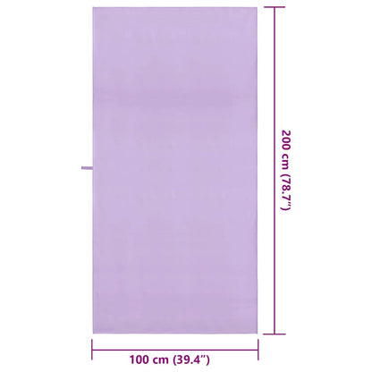 Sports Towels 2 pcs Purple 200 x 100 cm Polyester and polyamide