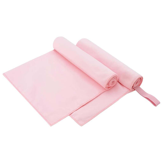Sports Towels 2 pcs Pink 100 x 50 cm Polyester and polyamide