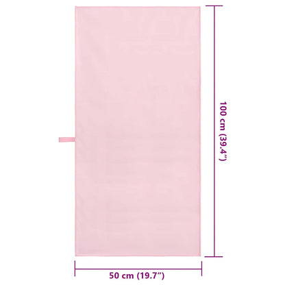 Sports Towels 2 pcs Pink 100 x 50 cm Polyester and polyamide